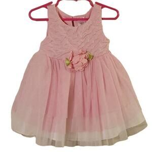 Youngland Baby Pink Dress with Pink‎ Flower Size 24M